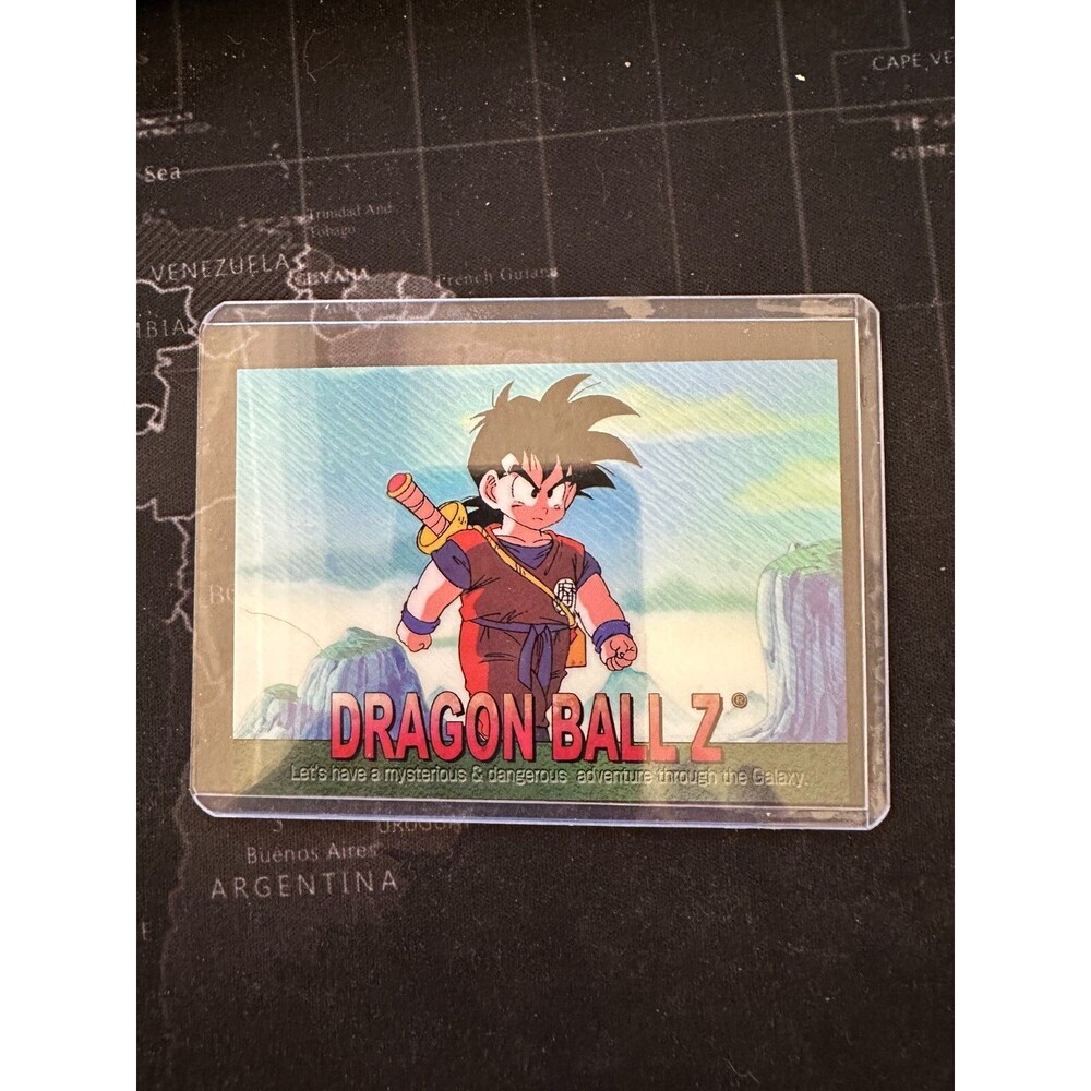 2000 Dragon Ball Z Goku Card #18 Etched Foil BASE EX/EX+ FUNimation Vintage